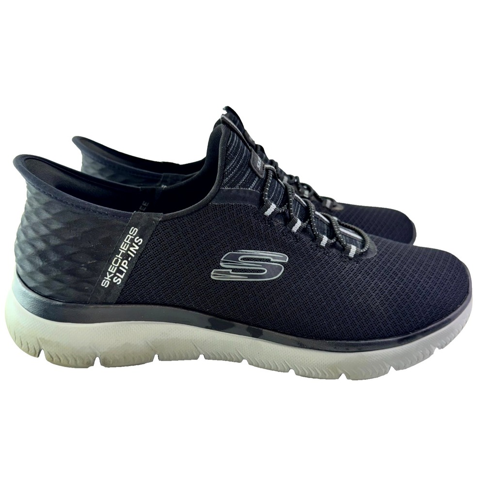 Skechers Slip-ins: Sneakers Mens Size 9 Black Air-Cooled Memory Foam Wide Fit